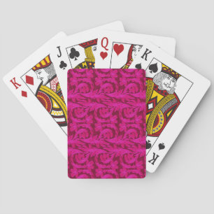 Metallic Waves, 2 Tone Pink Playing Cards
