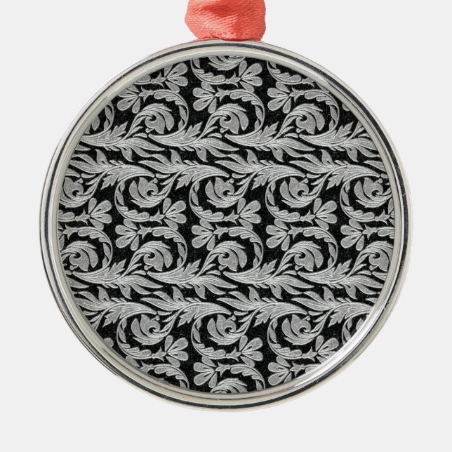 Metallic Waves, Black-White PREMIUM ORNAMENT (Front)