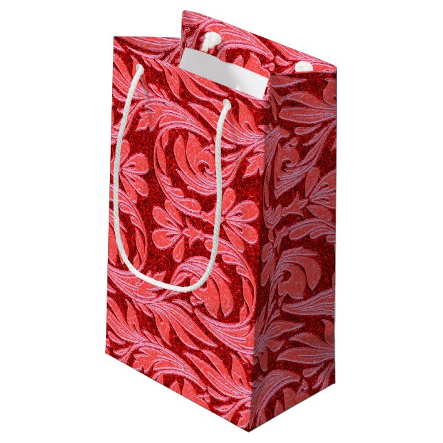 Metallic Waves-Coral-GIFT BAG s (Back Angled)