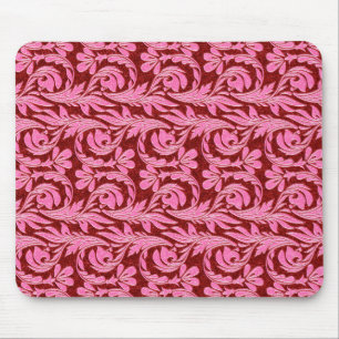 Metallic Waves, Pink-Red Computer Mouse Pad