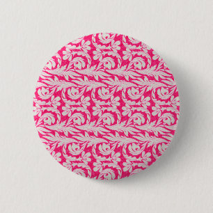 Metallic Waves Pink-White 6 Cm Round Badge
