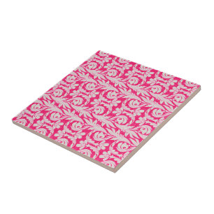 Metallic Waves Pink-White Tile