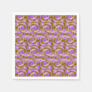 Metallic Waves-Purple-Gold-PAPER PARTY NAPKINS
