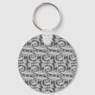 Metallic Waves, Silver-White KEYCHAIN