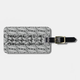 Metallic Waves, Silver-White LUGGAGE TAG