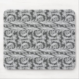 Metallic Waves, Silver-White MOUSEPAD