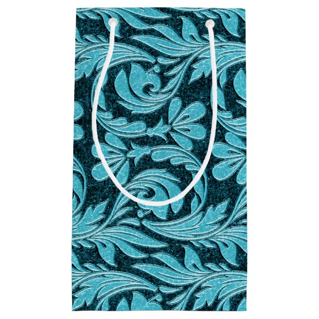 Metallic Waves-Teal Dark-GIFT BAG s (Front)