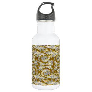 Metallic Waves, White-Gold 532 Ml Water Bottle