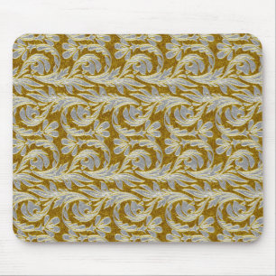 Metallic Waves, White-Gold MOUSEPAD