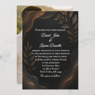 Metallic Whisper Photo Invitation