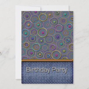 Metallica Circles and Tread Birthday Party Invitation
