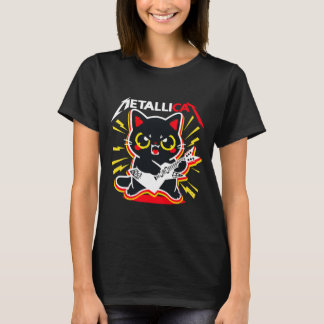 Metallicat Funny Cat Rock 90s Meow T-Shirt