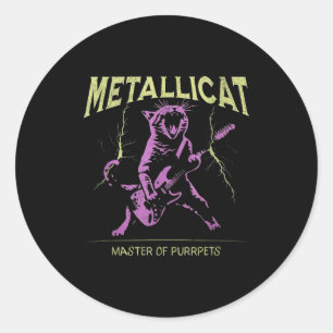 Metallicat Master Of Purrpets  Classic Round Sticker