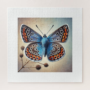 Metalmark butterfly dorsal view 310824IREF248 - Wa Jigsaw Puzzle