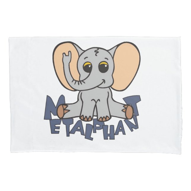 Metalphant Elephant Pillow Case (Front)