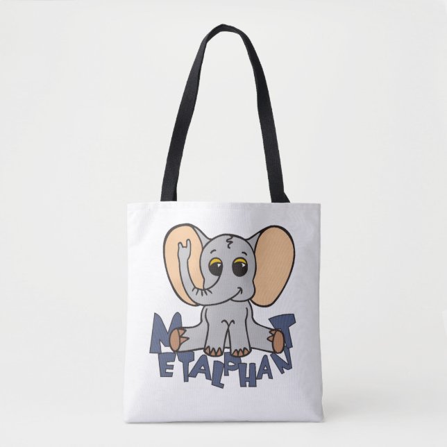 Metalphant Elephant Tote or Cross-Body Bag (Front)