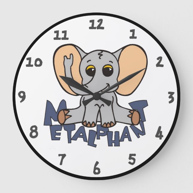 Metalphant Elephant Wall Clock - Acrylic (Front)