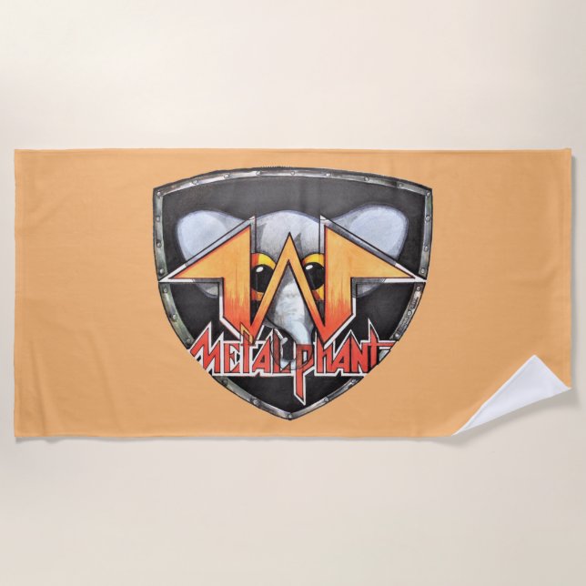 Metalphant Emblem Beach Towel - single image (Front)