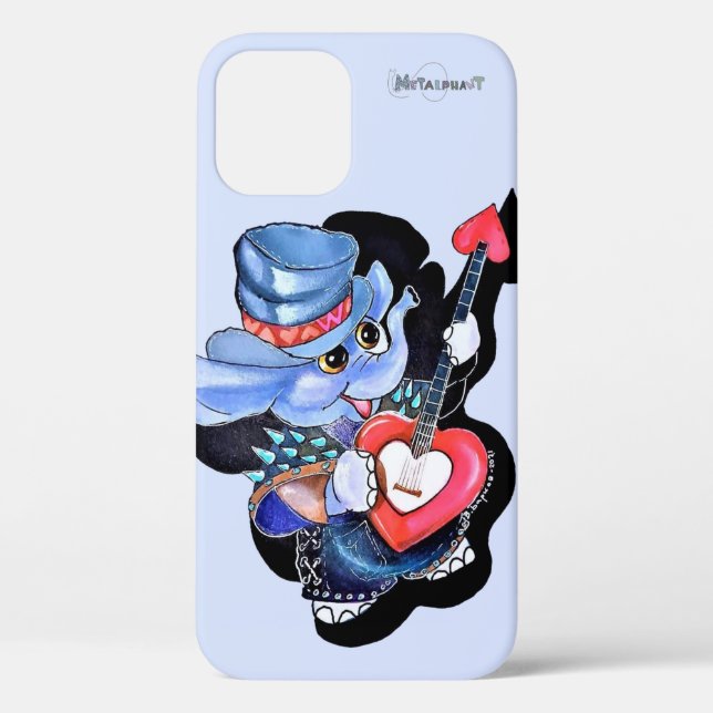 Metalphant Heart Guitar Phone Case (Back)