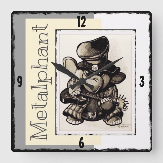 Metalphant Metal Wall Clock - Acrylic (Front)