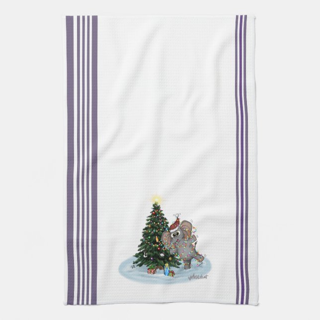 Metalphant Wilbur in Lightts Kitchen Towel (Vertical)