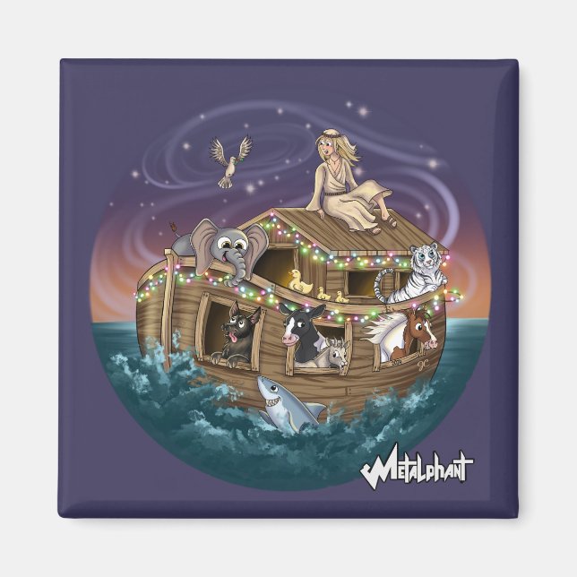 Metalphant Wilbur & Noah-ery's Ark Magnet (Front)