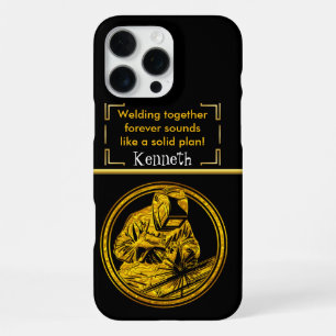 Metalwork Brilliance in Radiant Gold iPhone 16 Pro Max Case