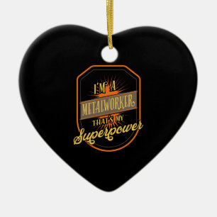 Metalworker Metalworking Ceramic Ornament