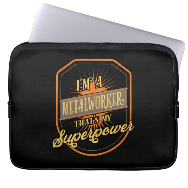 Metalworker Metalworking Laptop Sleeve (Front)