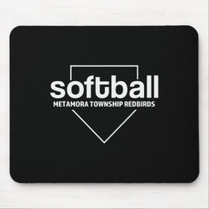 Metamora Township Redbirds Softll Home Plate Mouse Pad
