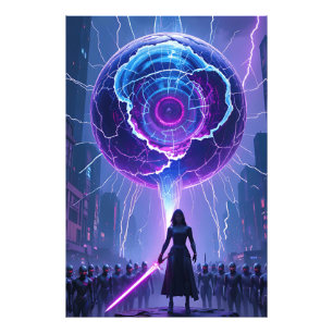 Metamorfosis Sci-Fi Poster – Futuristic Warrior