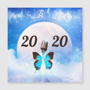 Metamorphic Music Customize New Year Magnetic Card