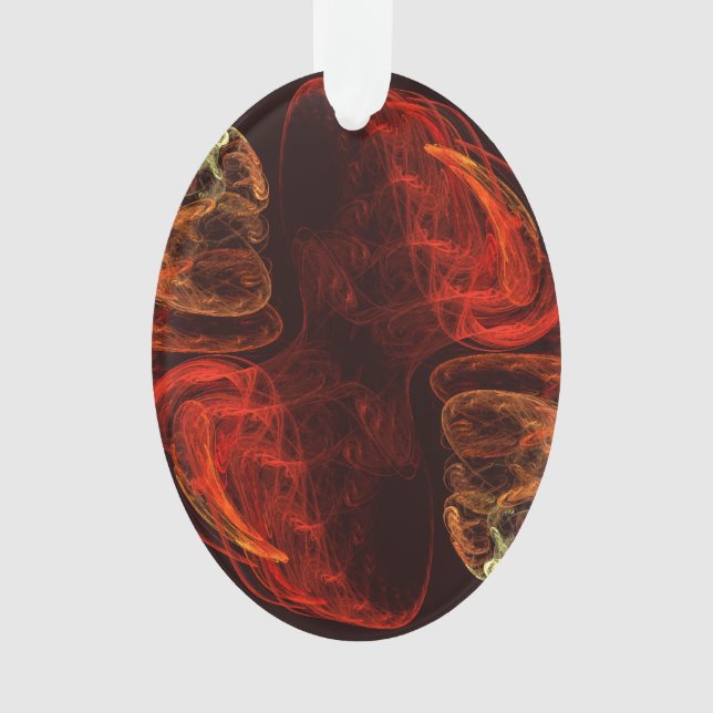 Metamorphosis Abstract Art Acrylic Oval Ornament (Front)