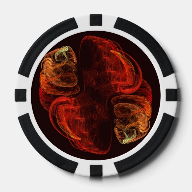Metamorphosis Abstract Art Poker Chips (Front)