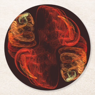 Metamorphosis Abstract Art Round Paper Coaster