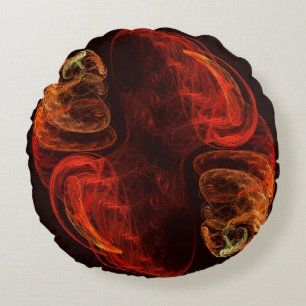 Metamorphosis Abstract Art Round Pillow