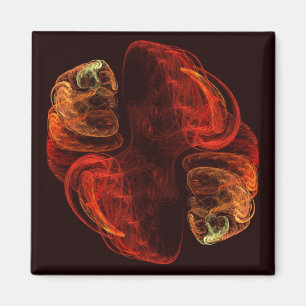 Metamorphosis Abstract Art Square Magnet