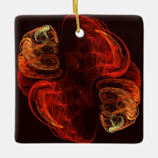 Metamorphosis Abstract Art Square Ornament (Front)