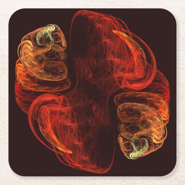 Metamorphosis Abstract Art Square Paper Coaster (Front)