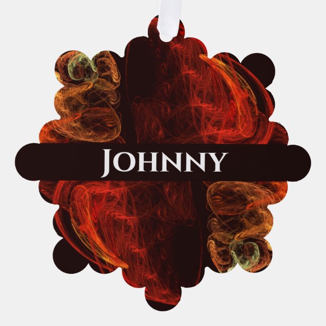 Metamorphosis Abstract Art Tree Decoration Card (Front)