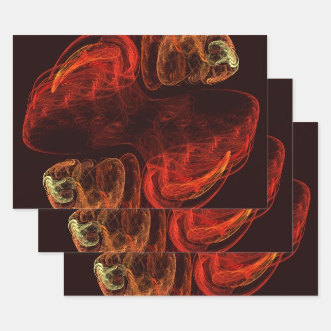 Metamorphosis Abstract Art Wrapping Paper Sheet (Set)