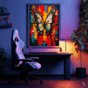 Metamorphosis Contemporary Expressionist Butterfly Poster