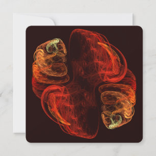 Metamorphosis Energy Modern Abstract Fractal Art Invitation