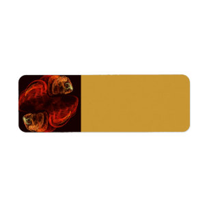 Metamorphosis Energy Modern Abstract Fractal Art Return Address Label