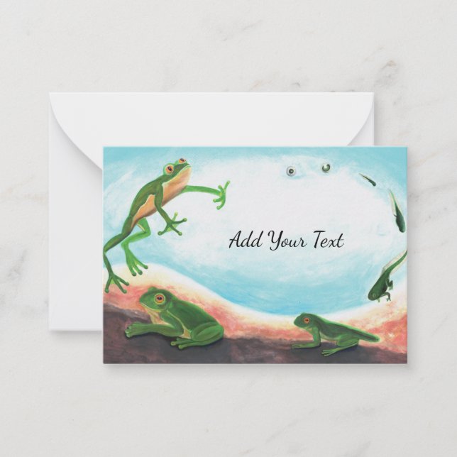 Metamorphosis - Life cycle of a frog   Card (Front)