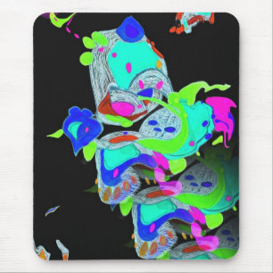 "Metamorphosis" Teal Computer Mouse Pad