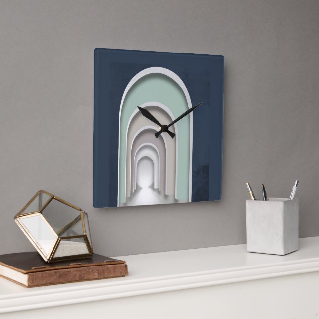 metaphor_12_move to heaven square wall clock (Office)