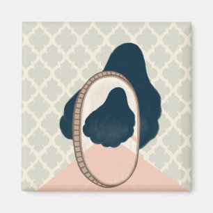 metaphor_15_a girl in the mirror magnet