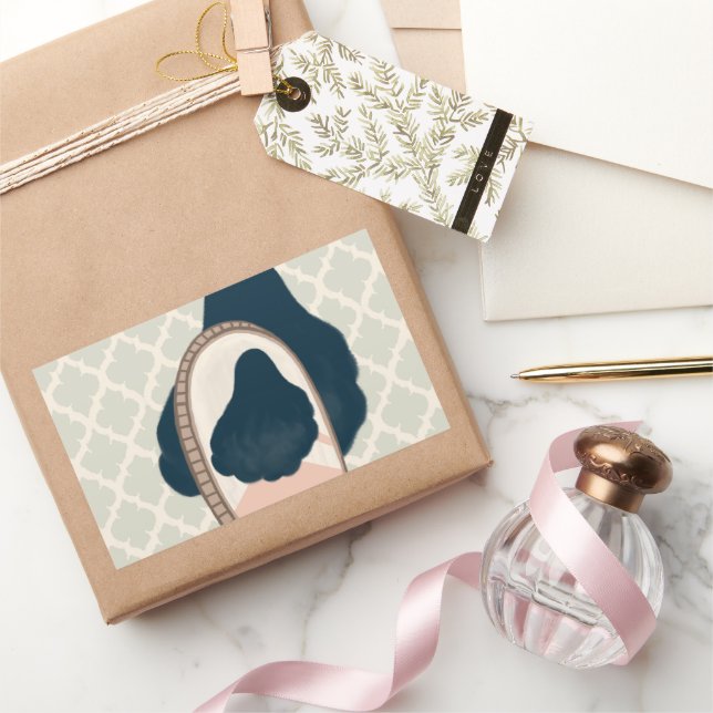 metaphor_15_a girl in the mirror rectangular sticker (Gifting)