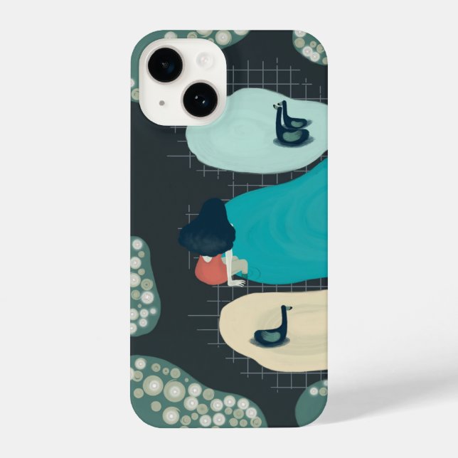 metaphor_17_a girl in the tarn iPhone case (Back)